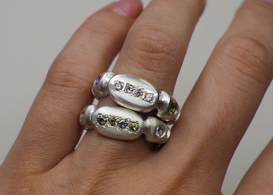 ONE OFF Sapphire Pebble Ring (ready to ship)