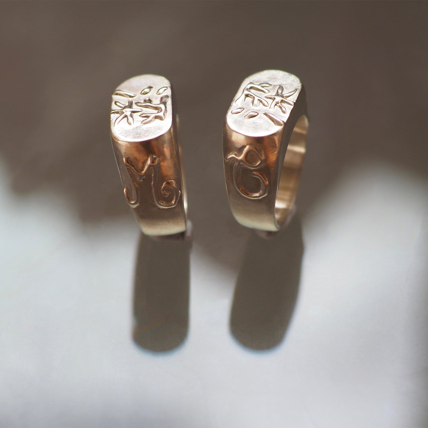 Customised Chinese surname signet ring in recycled sterling silver