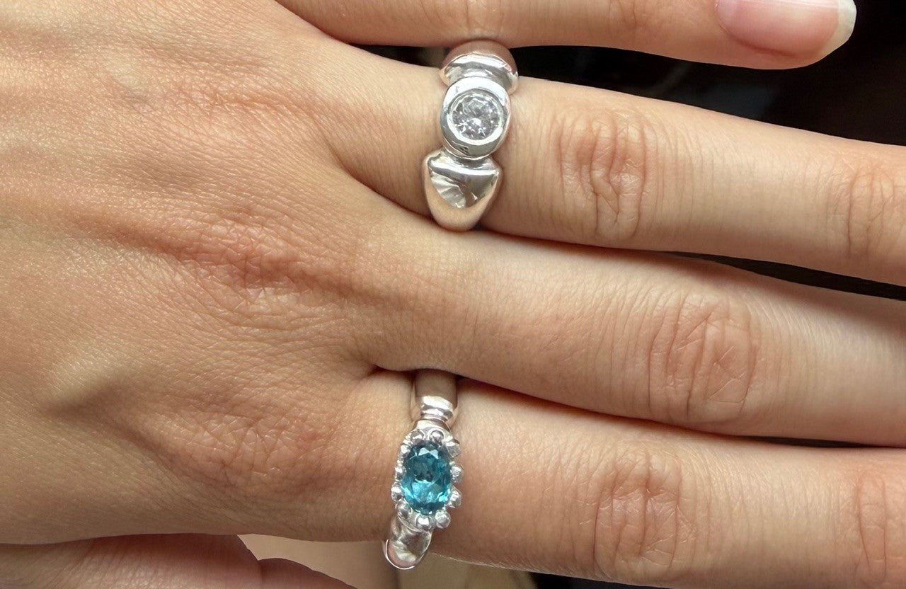 Anillo de Topacio Chispeante ÚNICO (listo para enviar)